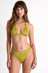 Shan Glitter Chrome-effect triangle bikini top